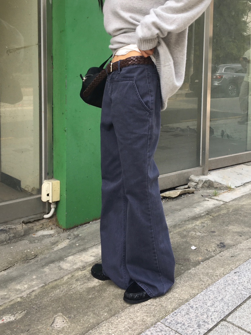 BAKING POWDER韓國直郵女士新款人氣休閑真品休閑褲喇叭BAKING POWDER休閑褲