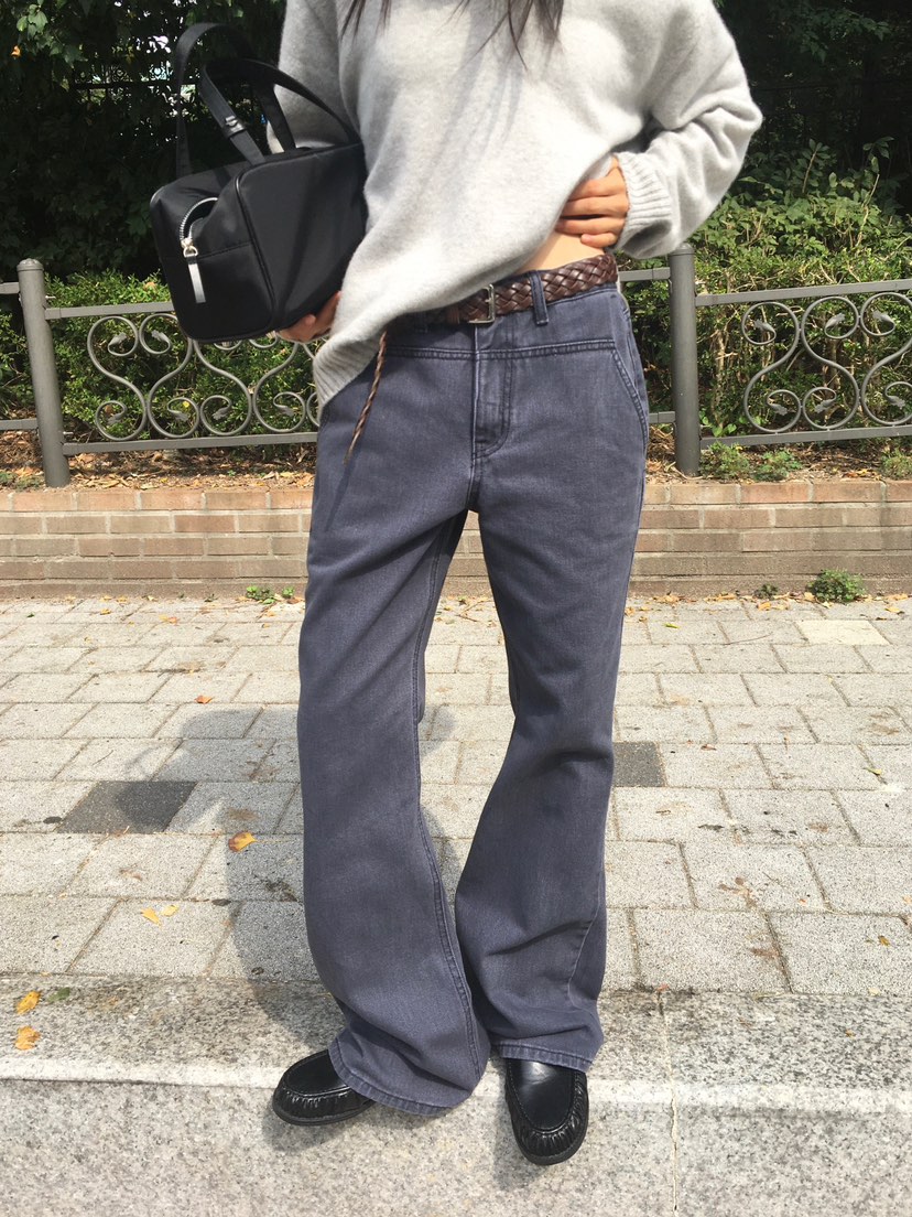 BAKING POWDER韓國直郵女士新款人氣休閑真品休閑褲喇叭BAKING POWDER休閑褲