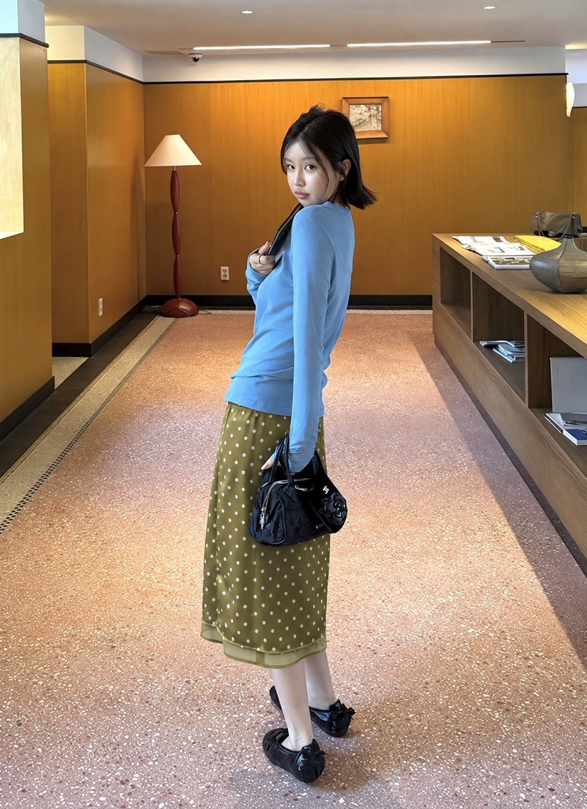 ENCHO東大門實拍女裝新款人氣推薦時尚熱賣休閑真品長裙ENCHO長裙