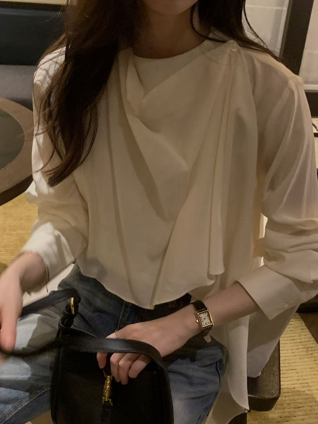 OSRO韓國代購女裝新款熱賣時尚真品休閑推薦人氣襯衫蕾絲衫OSRO襯衫/蕾絲衫圖色1