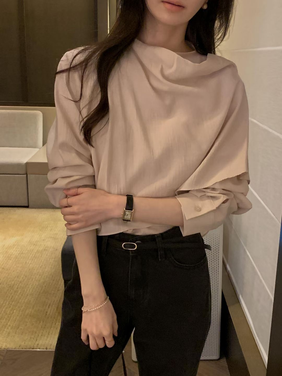 OSRO韓國代購女裝新款熱賣時尚真品休閑推薦人氣襯衫蕾絲衫OSRO襯衫/蕾絲衫圖色2