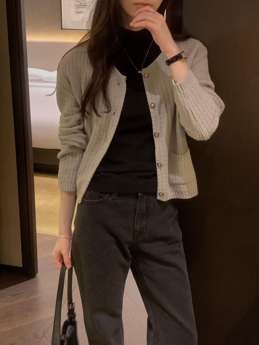 OSRO東大門實拍女士新品熱賣休閑人氣推薦針織衫不含內搭OSRO針織衫圖色2