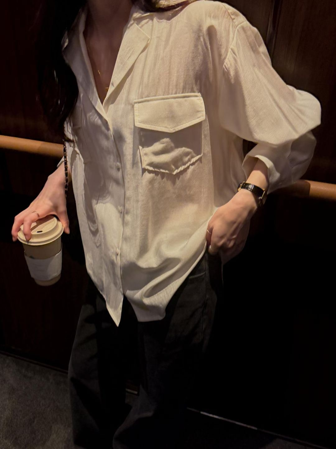 OSRO東大門代購女士新款時尚休閑真品熱賣推薦襯衫蕾絲衫OSRO襯衫/蕾絲衫圖色1