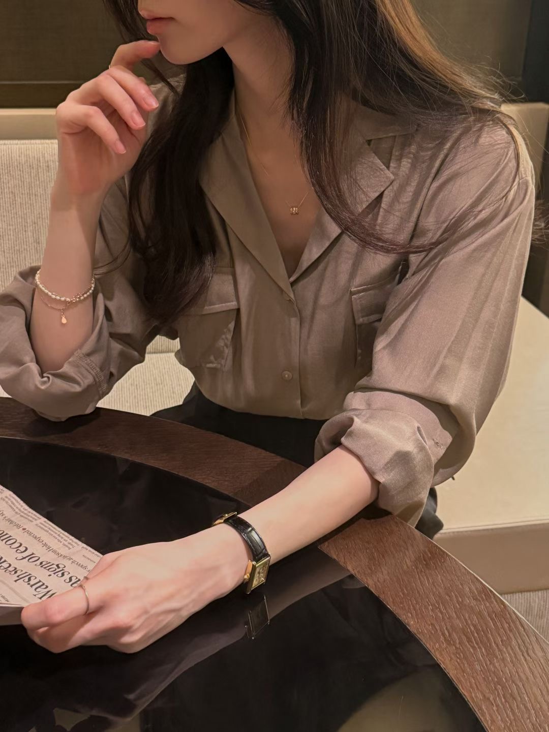 OSRO東大門代購女士新款時尚休閑真品熱賣推薦襯衫蕾絲衫OSRO襯衫/蕾絲衫圖色2