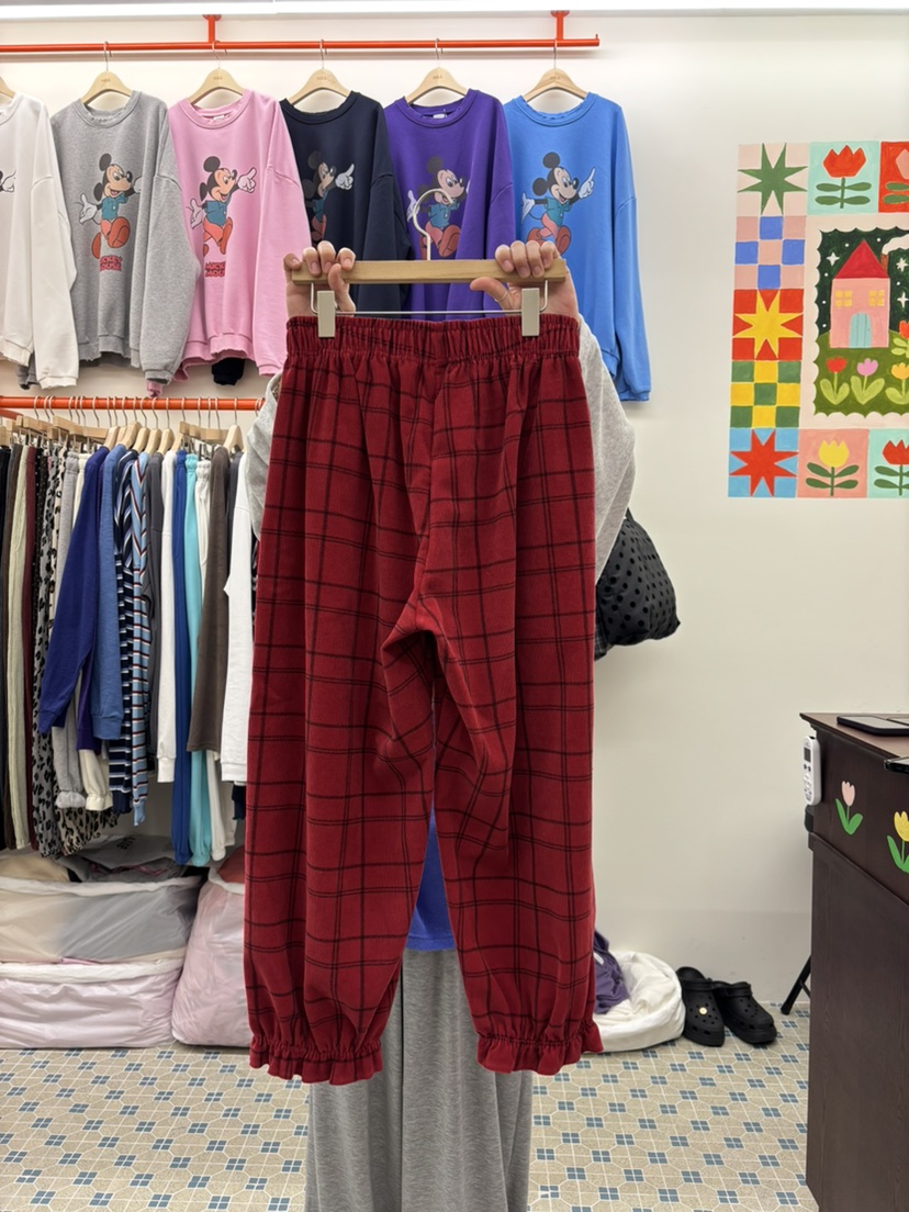 TOLL東大門代購女士新品人氣真品推薦休閑時尚休閑褲格子TOLL休閑褲