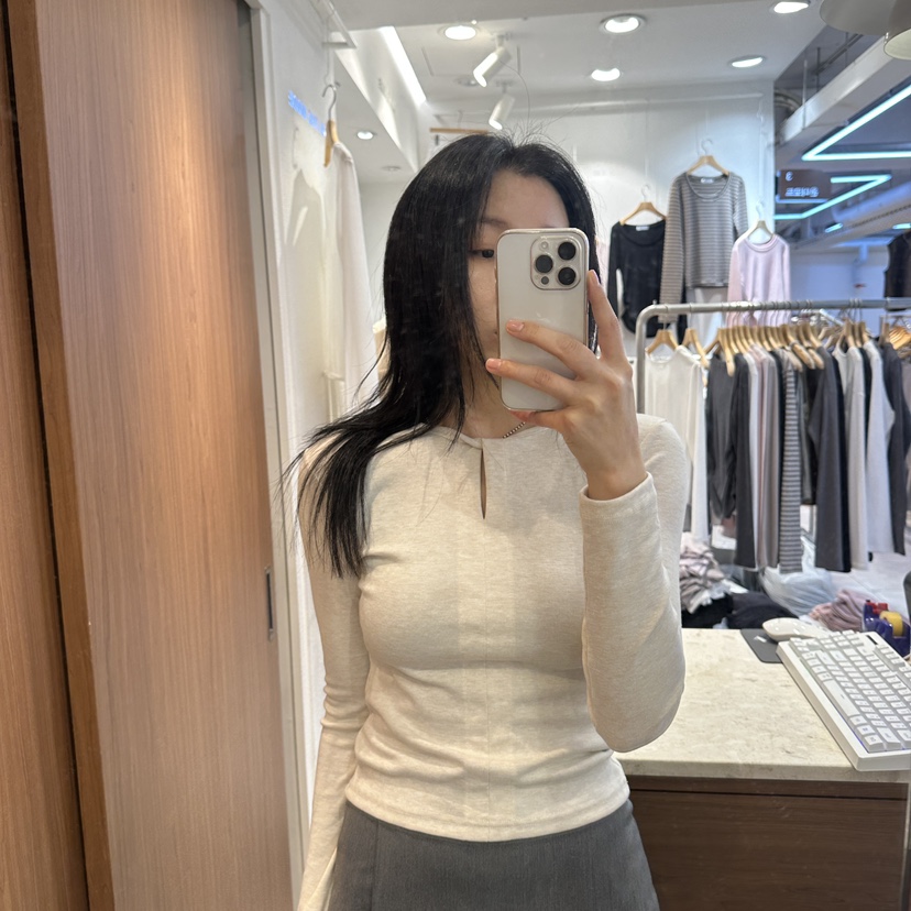 ON THE MODE韓國直郵女裝新品人氣休閑推薦真品長袖T恤ON THE MODE長袖T恤