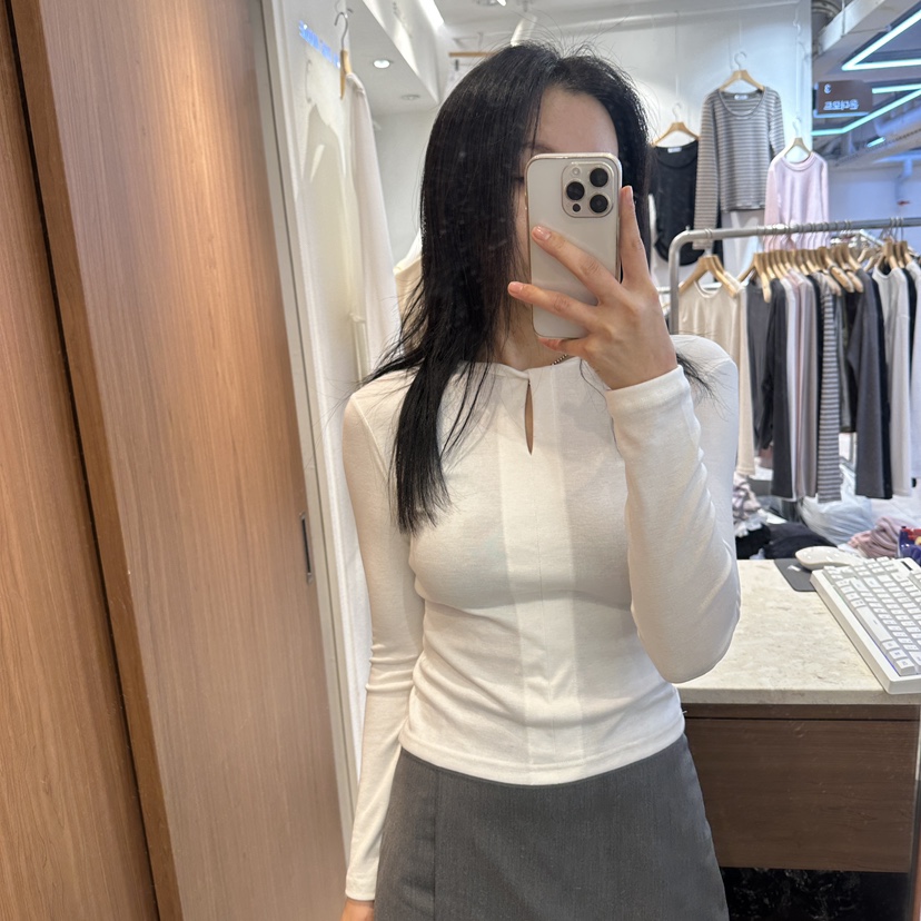 ON THE MODE韓國直郵女裝新品人氣休閑推薦真品長袖T恤ON THE MODE長袖T恤