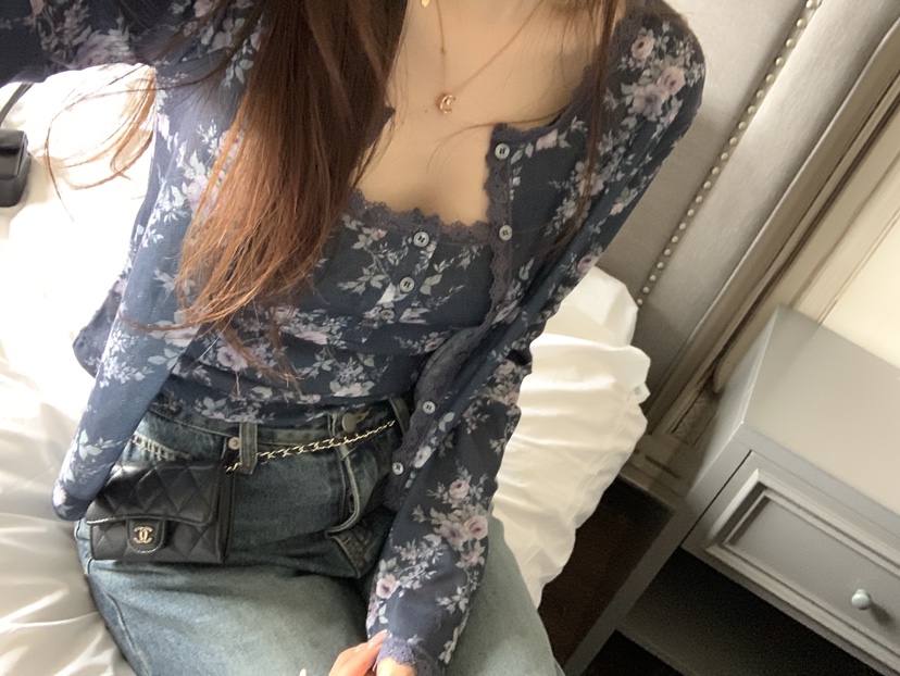LA CREME東大門實拍女裝新品休閑真品人氣時尚長袖T恤提花LA CREME長袖T恤