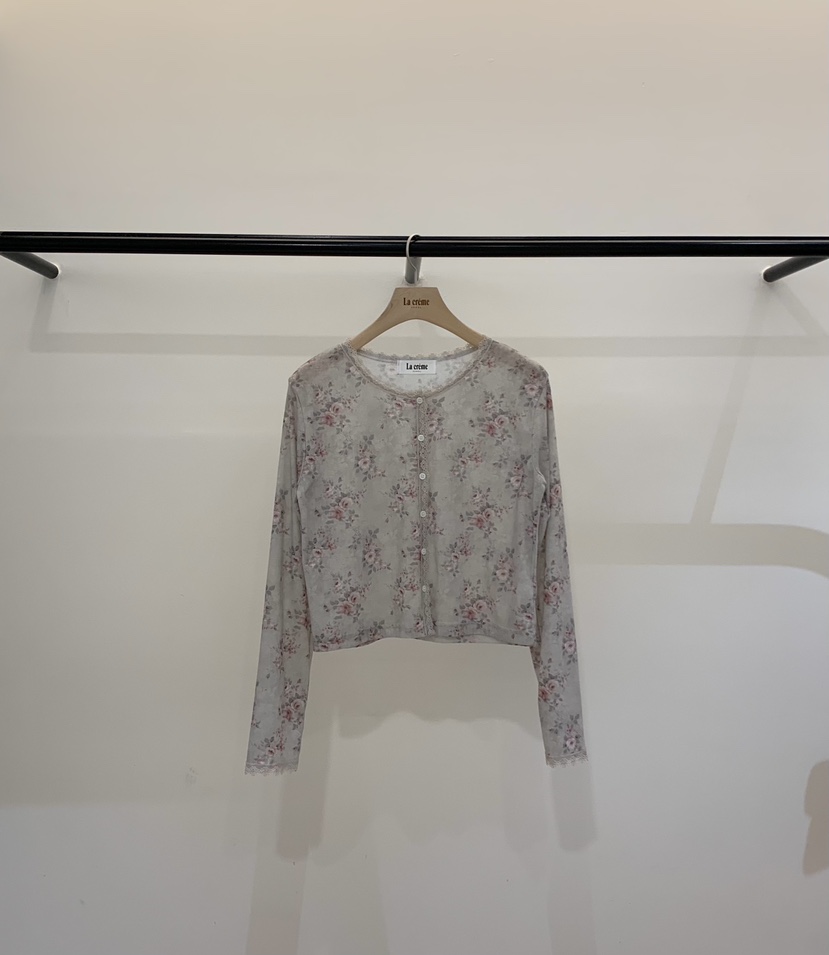 LA CREME東大門實拍女裝新品休閑真品人氣時尚長袖T恤提花LA CREME長袖T恤圖色1