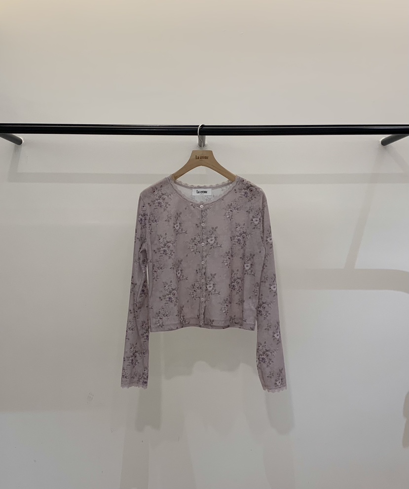 LA CREME東大門實拍女裝新品休閑真品人氣時尚長袖T恤提花LA CREME長袖T恤圖色2