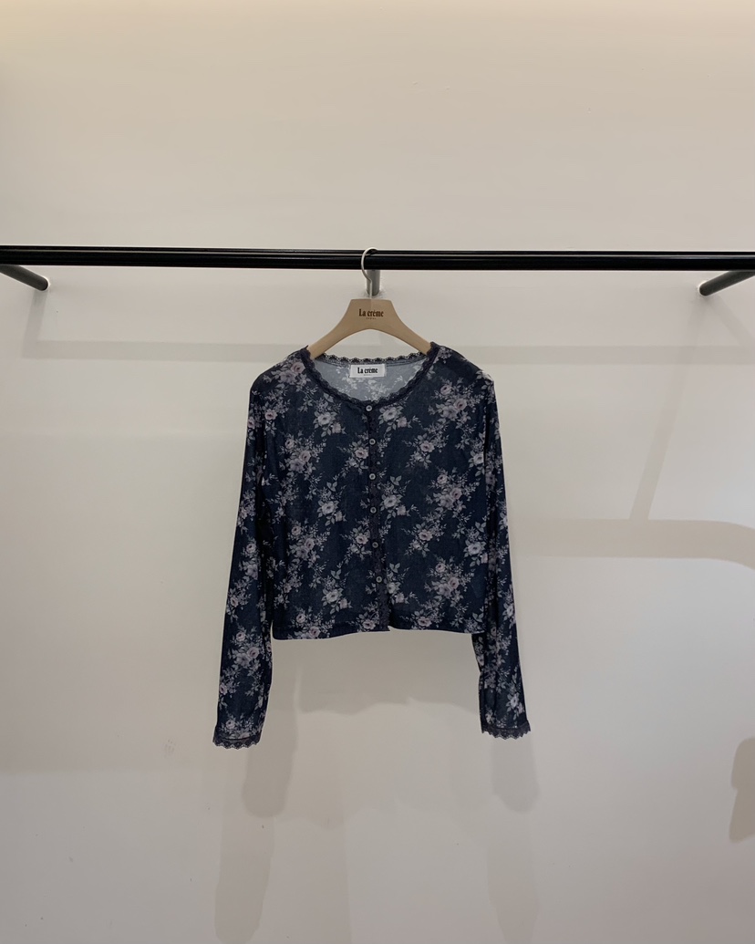 LA CREME東大門實拍女裝新品休閑真品人氣時尚長袖T恤提花LA CREME長袖T恤圖色3