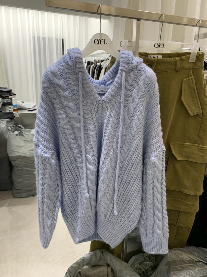 EYEL東大門直郵女裝新品人氣真品推薦時尚熱賣毛衣連帽衫EYEL毛衣圖色2