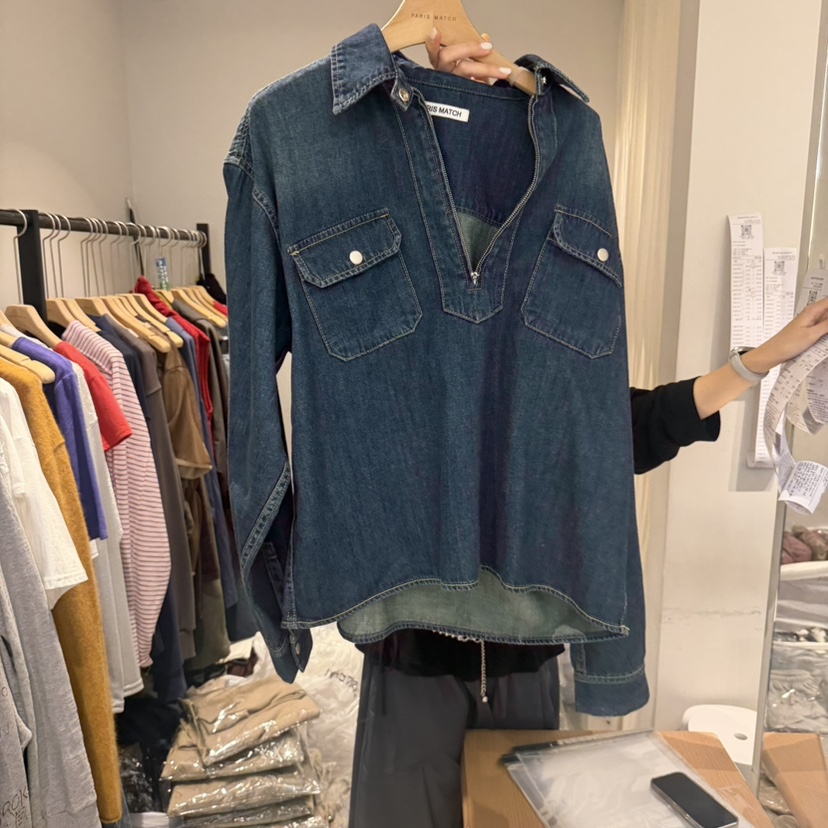 PARIS MATCH東大門實拍女士新品熱賣人氣時尚襯衫蕾絲衫PARIS MATCH襯衫/蕾絲衫