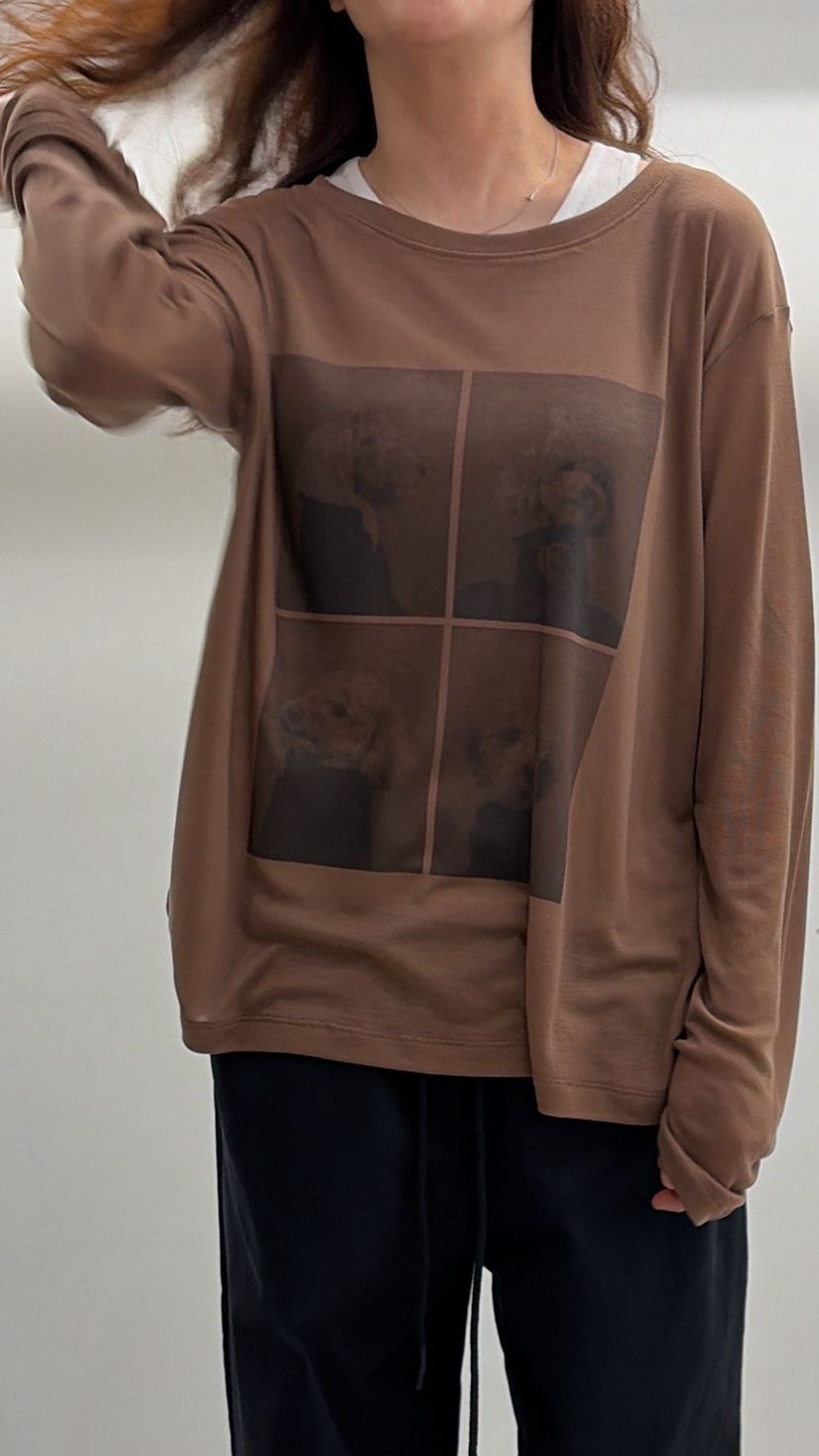 ARTE STUDIO/ATTENTION EDITORIAL東大門代購女裝新款推薦長袖T恤狗狗ARTE STUDIO/ATTENTION EDITORIAL長袖T恤