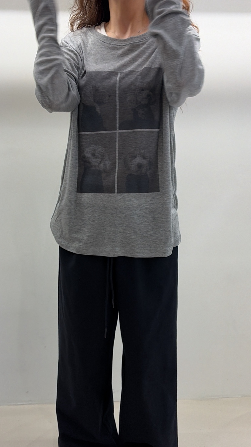 ARTE STUDIO/ATTENTION EDITORIAL東大門代購女裝新款推薦長袖T恤狗狗ARTE STUDIO/ATTENTION EDITORIAL長袖T恤