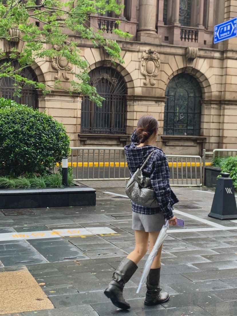 LA CREME東大門直郵女裝新品推薦真品時尚人氣短褲粗花呢LA CREME短褲