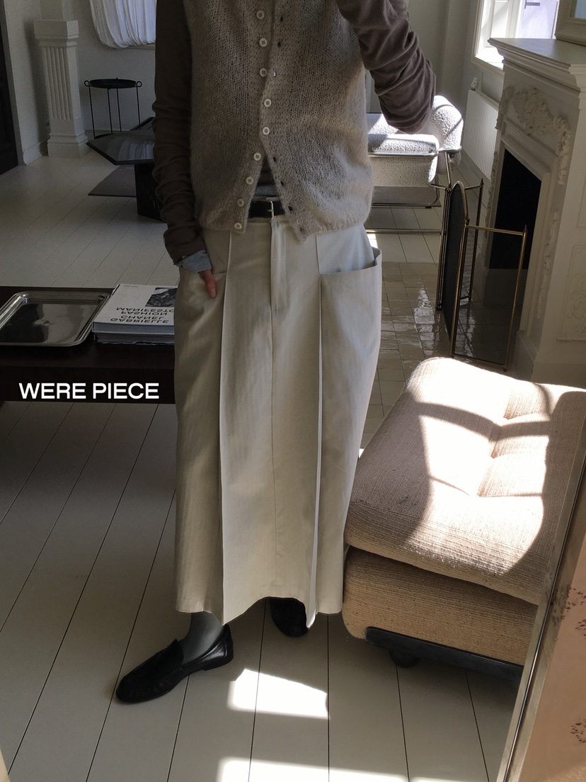 KARE/WEREPIECE東大門直郵女士新品真品推薦長裙人字紋口袋KARE/WEREPIECE長裙