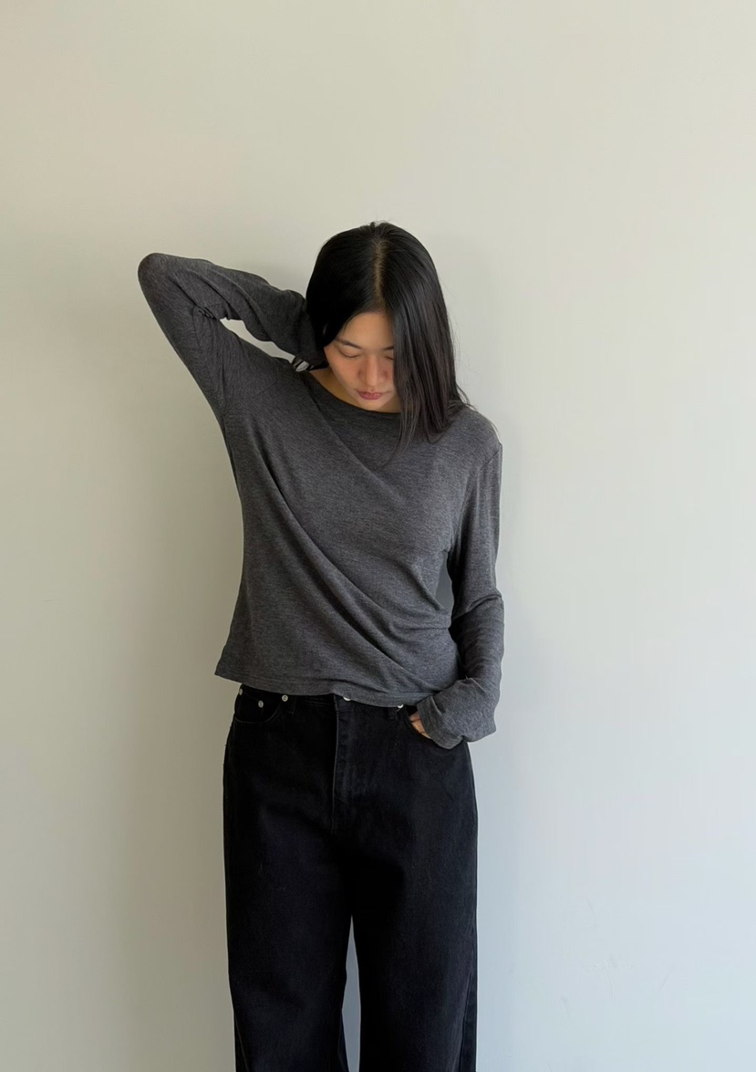 AMY GRACE-A東大門代購女裝新款人氣休閑推薦真品長袖T恤AMY GRACE長袖T恤