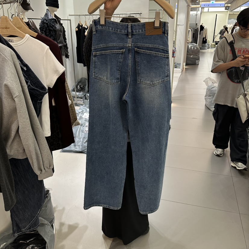 RENDER東大門實拍女士新款推薦真品休閑熱賣時尚人氣牛仔褲RENDER牛仔褲