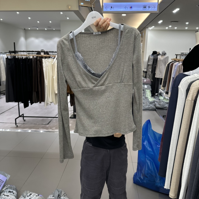 BENE東大門實拍女士新品推薦人氣時尚真品熱賣長袖T恤假兩件SHOP BENE_Bene長袖T恤圖色6