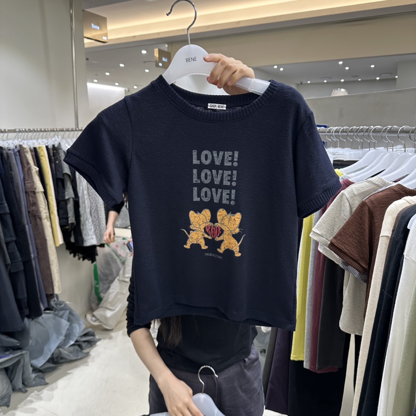 BENE韓國直郵女裝新品熱賣人氣休閑推薦時尚真品T恤SHOP BENE_BeneT恤圖色6深藍色