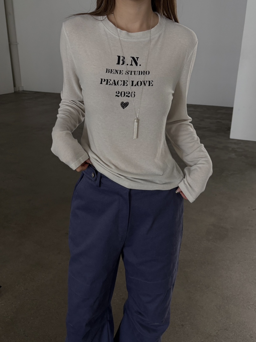 BENE東大門實拍女士新品真品休閑熱賣時尚推薦人氣長袖T恤SHOP BENE_Bene長袖T恤圖色3
