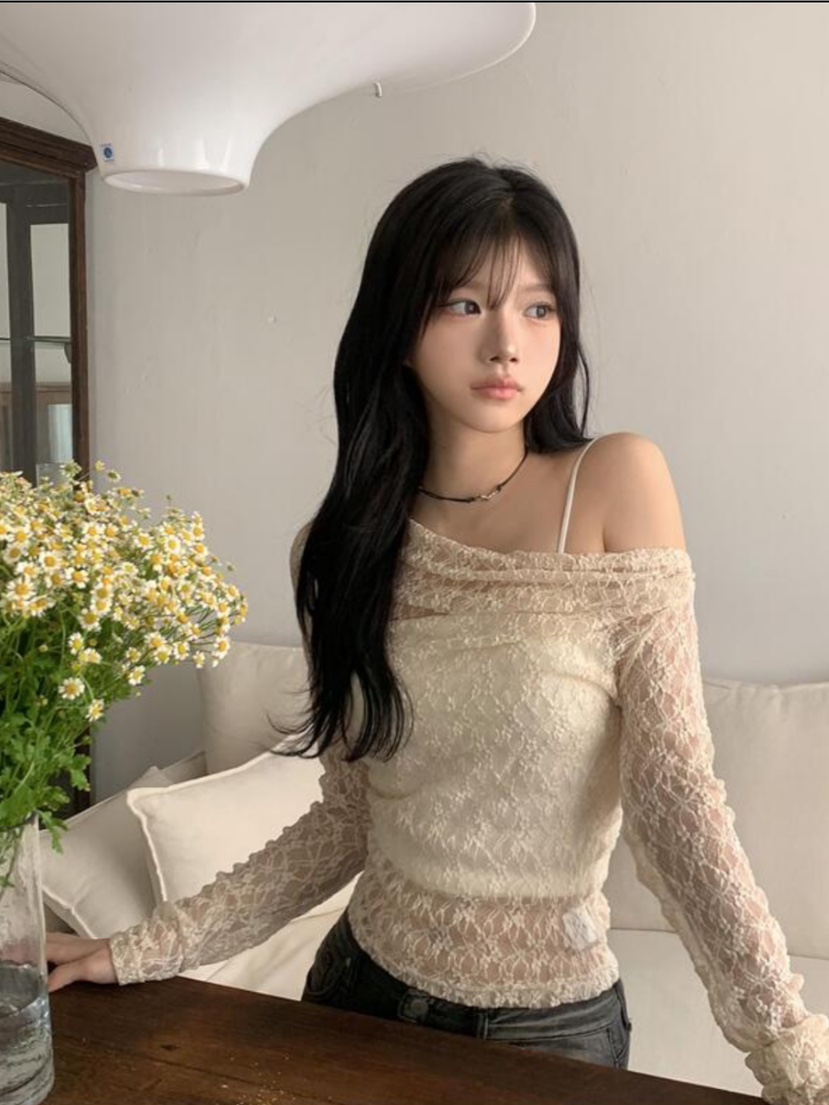 ROOOF韓國代購女裝新款推薦時尚真品熱賣長袖T恤不含內搭ROOOF長袖T恤