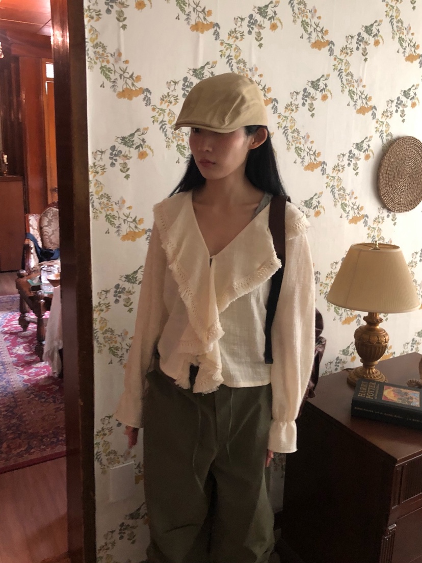 ROOOF韓國代購女士新品時尚真品休閑熱賣人氣襯衫蕾絲衫流蘇ROOOF襯衫/蕾絲衫