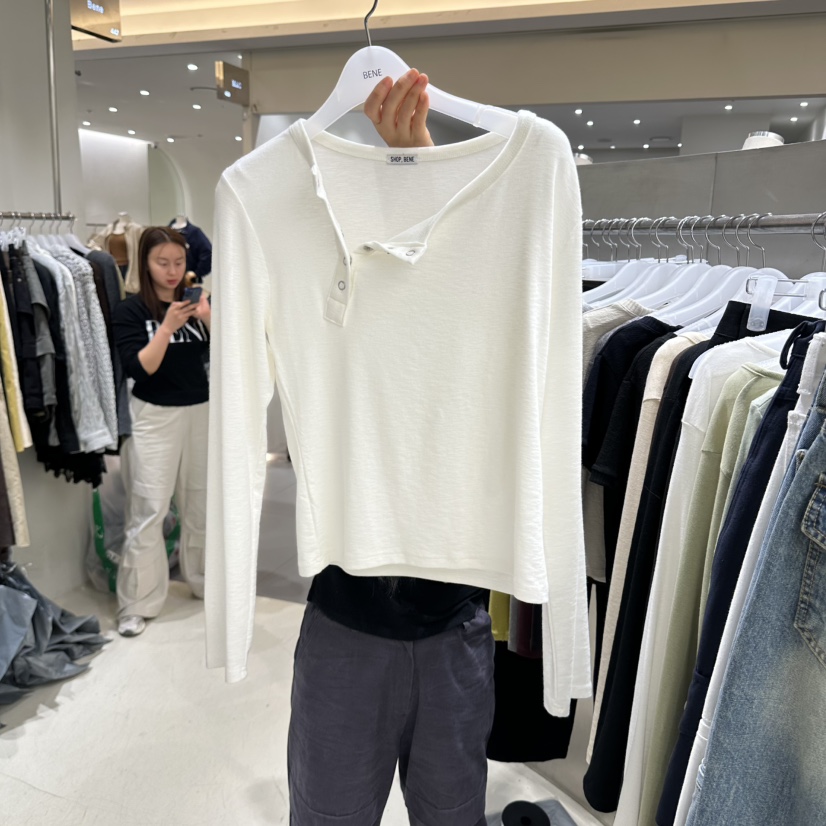 BENE韓國直郵女裝新款時尚人氣真品休閑熱賣推薦長袖T恤SHOP BENE_Bene長袖T恤圖色1