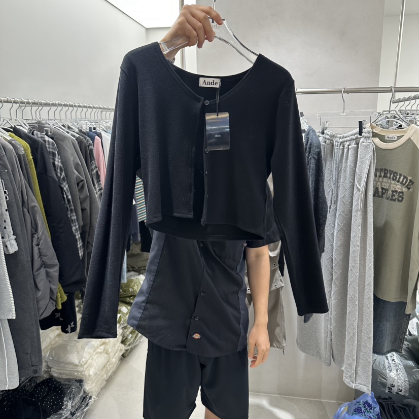 ANDE東大門代購女裝新款熱賣真品休閑時尚開衫不含內搭開衫ANDE開衫圖色1