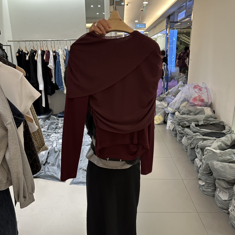 RENDER東大門代購女裝新款熱賣推薦時尚人氣真品休閑長袖T恤RENDER長袖T恤
