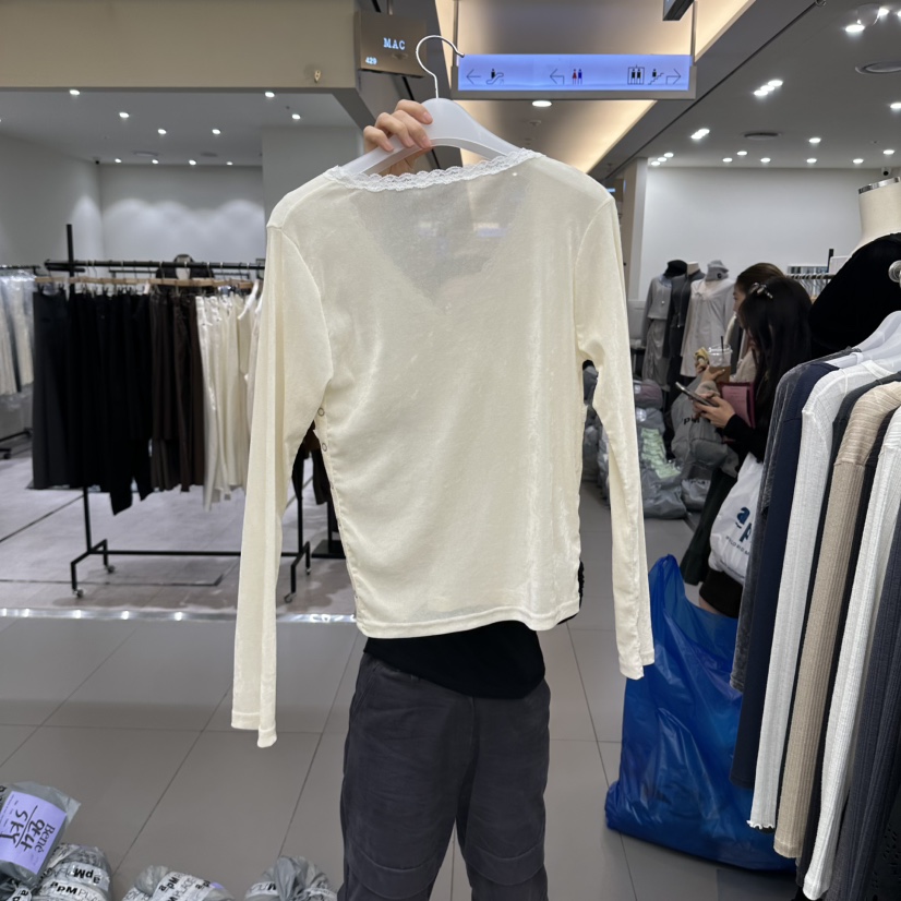 BENE韓國代購女裝新品時尚真品休閑人氣熱賣長袖T恤天鵝絨SHOP BENE_Bene長袖T恤