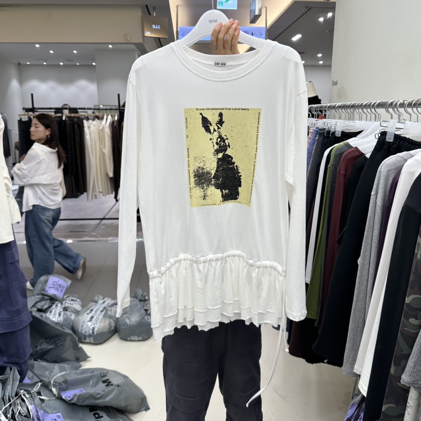 BENE東大門代購女裝新款時尚推薦人氣休閑熱賣真品長袖T恤SHOP BENE_Bene長袖T恤圖色1