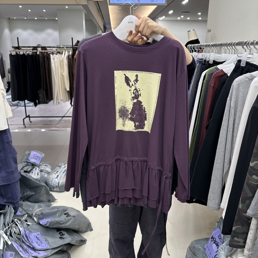 BENE東大門代購女裝新款時尚推薦人氣休閑熱賣真品長袖T恤SHOP BENE_Bene長袖T恤圖色3