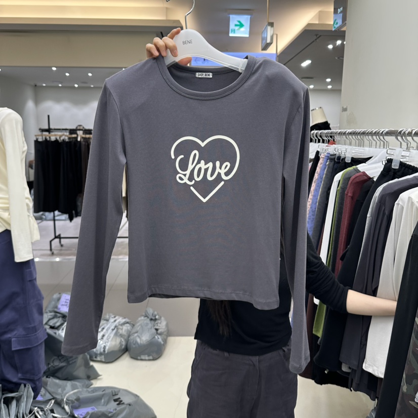 BENE韓國直郵女士新款真品休閑熱賣時尚推薦長袖T恤天鵝絨SHOP BENE_Bene長袖T恤圖色4