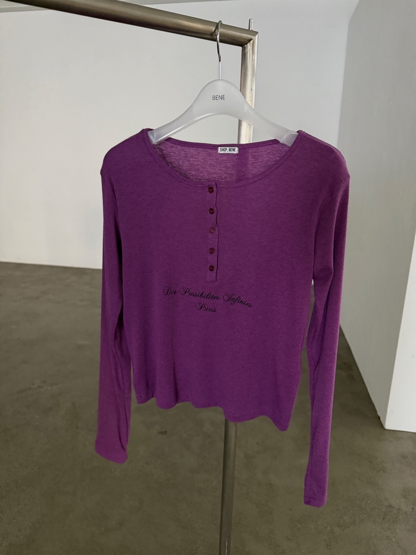 BENE東大門實拍女裝新款人氣熱賣時尚休閑推薦真品長袖T恤SHOP BENE_Bene長袖T恤圖色1