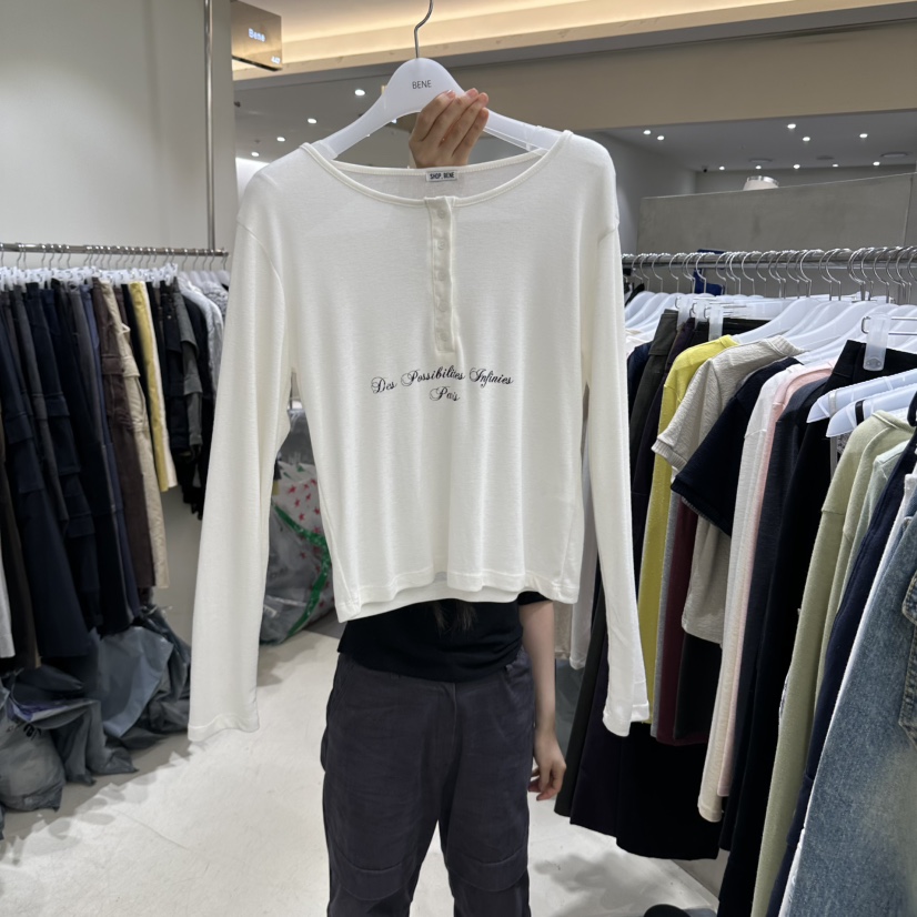 BENE東大門實拍女裝新款人氣熱賣時尚休閑推薦真品長袖T恤SHOP BENE_Bene長袖T恤圖色2