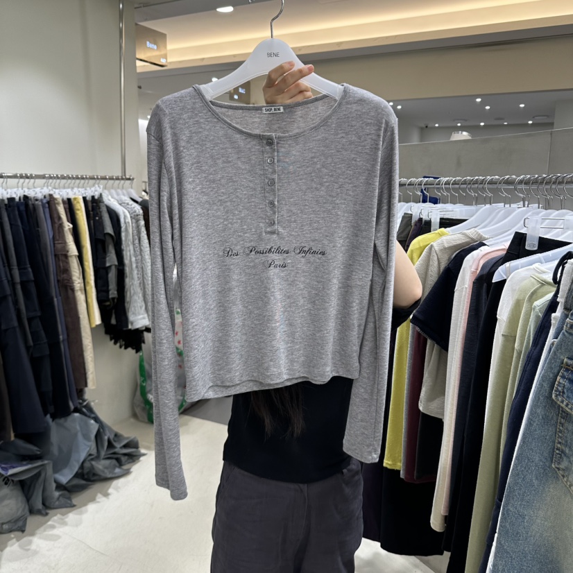 BENE東大門實拍女裝新款人氣熱賣時尚休閑推薦真品長袖T恤SHOP BENE_Bene長袖T恤圖色3