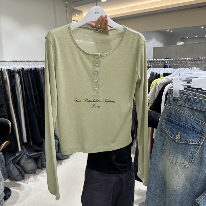 BENE東大門實拍女裝新款人氣熱賣時尚休閑推薦真品長袖T恤SHOP BENE_Bene長袖T恤圖色5