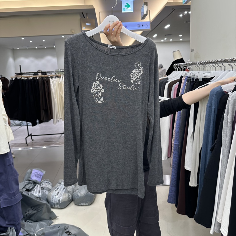 BENE韓國直郵女士新款推薦休閑時尚人氣熱賣真品長袖T恤SHOP BENE_Bene長袖T恤圖色2