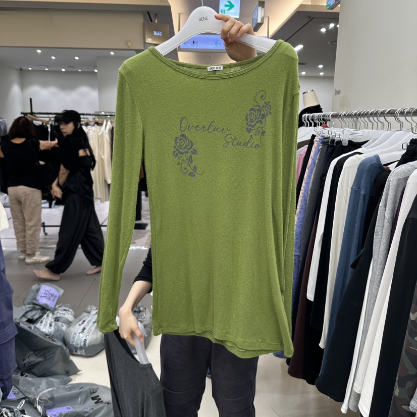 BENE韓國直郵女士新款推薦休閑時尚人氣熱賣真品長袖T恤SHOP BENE_Bene長袖T恤圖色3