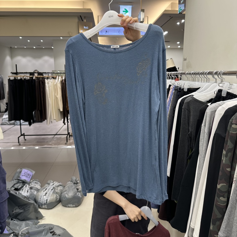 BENE韓國直郵女士新款推薦休閑時尚人氣熱賣真品長袖T恤SHOP BENE_Bene長袖T恤圖色5