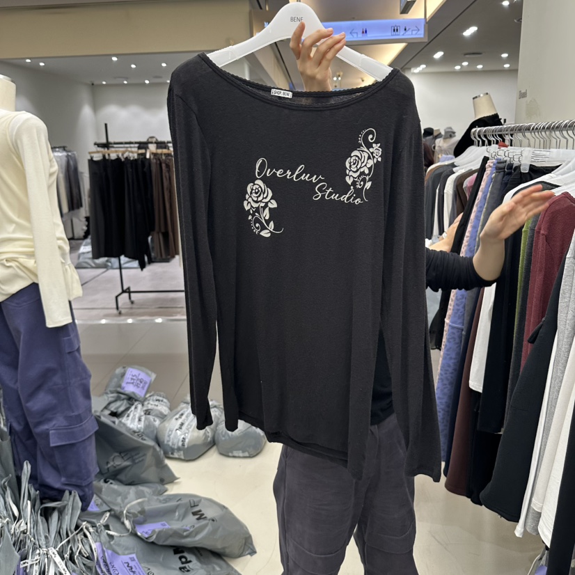 BENE韓國直郵女士新款推薦休閑時尚人氣熱賣真品長袖T恤SHOP BENE_Bene長袖T恤圖色6