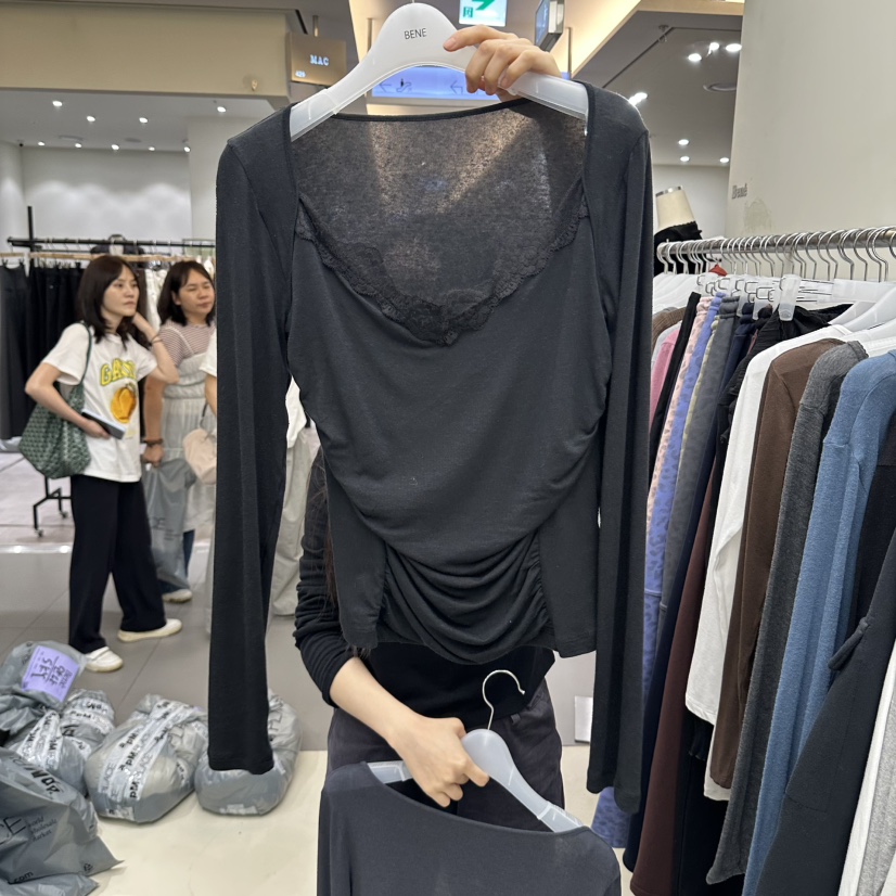BENE東大門實拍女士新款推薦時尚人氣真品熱賣休閑長袖T恤SHOP BENE_Bene長袖T恤圖色5黑色