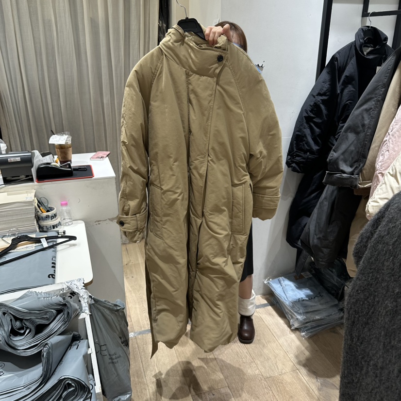 BRUNI/RICOTTA韓國直郵女士新款人氣真品休閑長款棉服高領BRUNI/RICOTTA長款棉服圖色1
