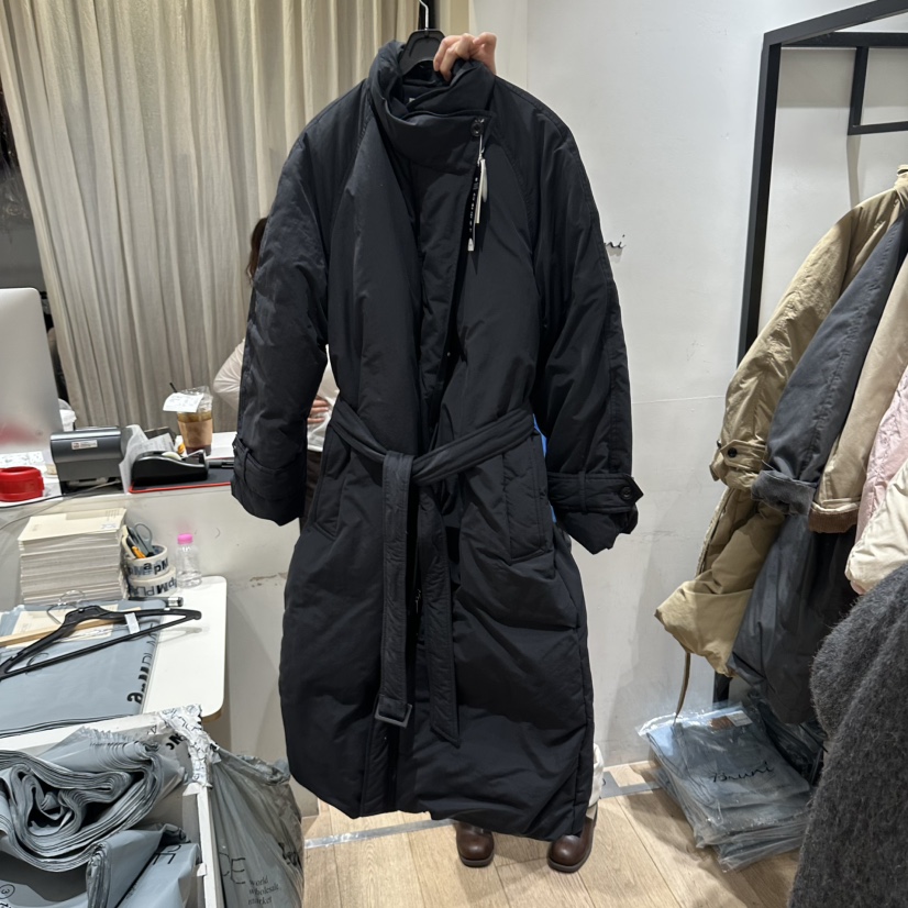 BRUNI/RICOTTA韓國直郵女士新款人氣真品休閑長款棉服高領BRUNI/RICOTTA長款棉服圖色2