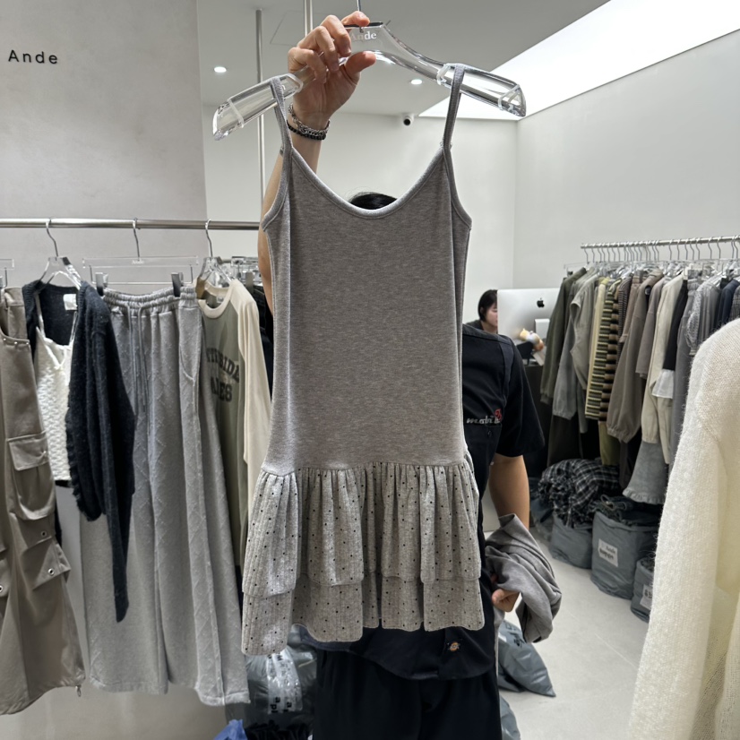 ANDE韓國直郵女士新品時尚休閑熱賣人氣推薦真品吊帶背心ANDE吊帶/背心圖色1