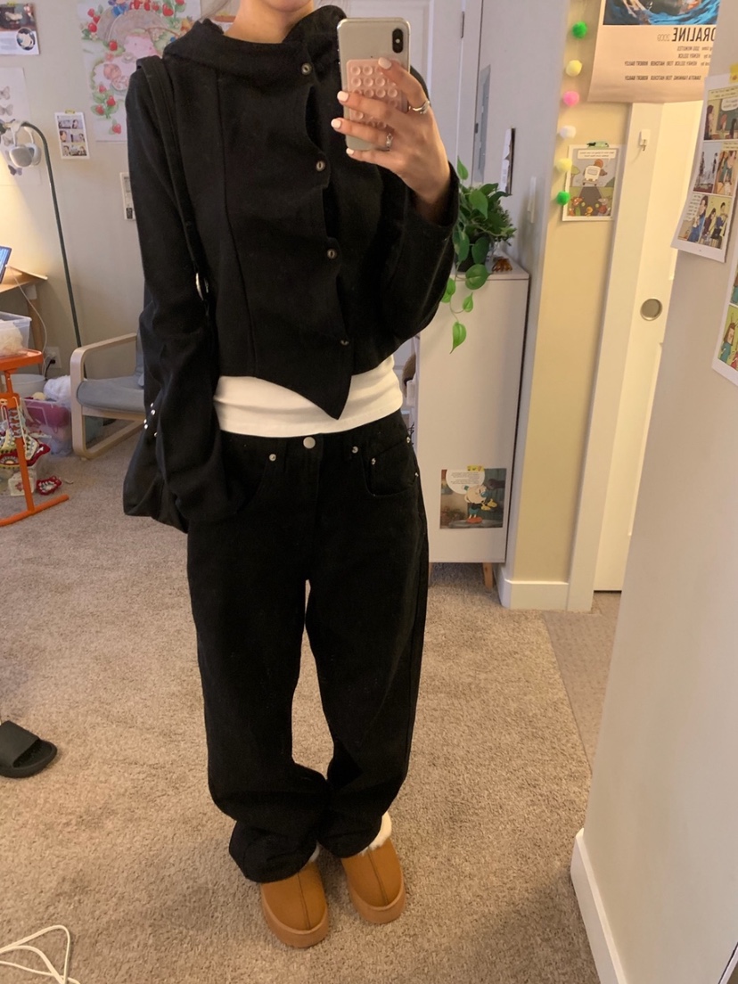 ROOOF東大門實拍女士新款熱賣時尚推薦人氣真品衛衣褶皺開衫ROOOF衛衣