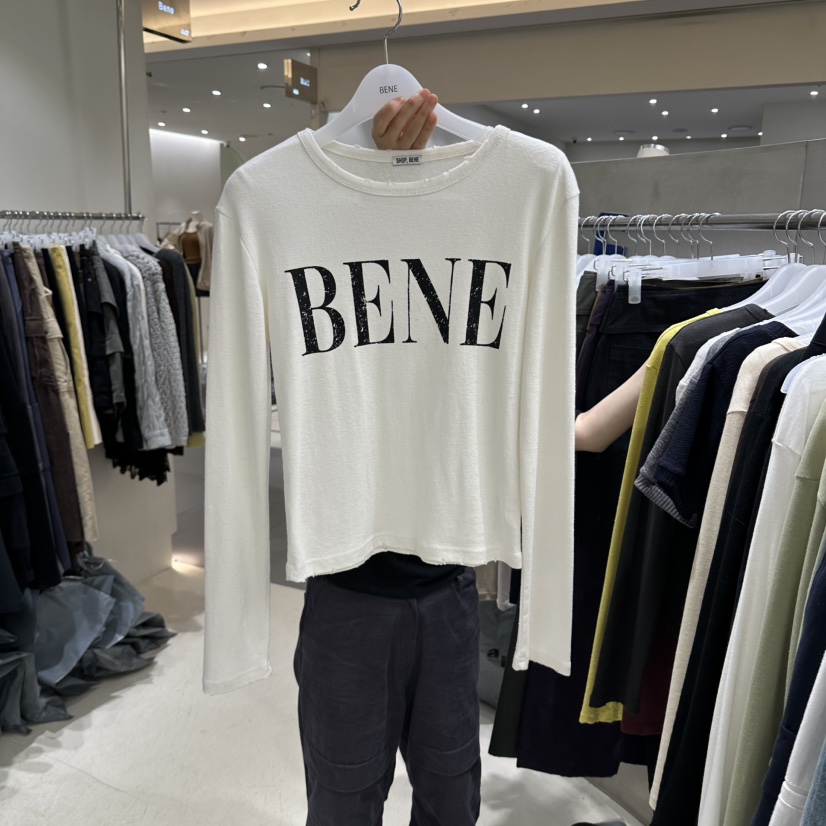 BENE東大門直郵女士新款人氣真品休閑熱賣推薦時尚長袖T恤SHOP BENE_Bene長袖T恤圖色1