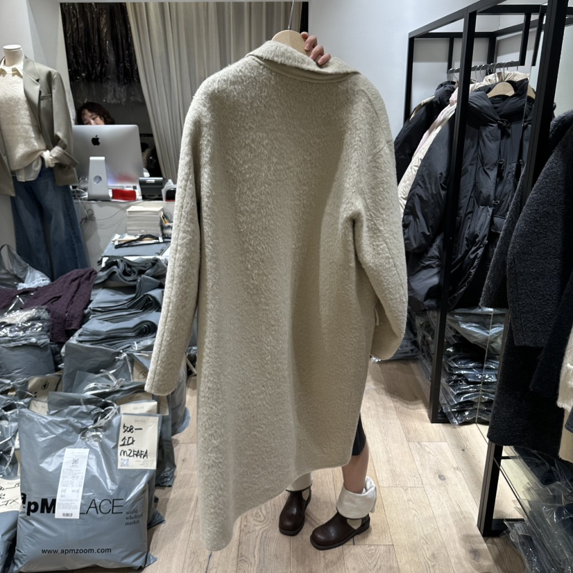 BRUNI/RICOTTA東大門代購女士新款人氣真品熱賣中長款大衣BRUNI/RICOTTA中長款大衣